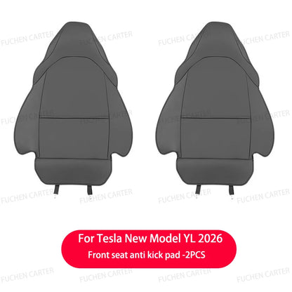 For Tesla NEW ModelYL2026 Leather Front Rear Door Sill Protector Threshold Strip Anti-kick Guard Panel Waterproof Pad Accessorie