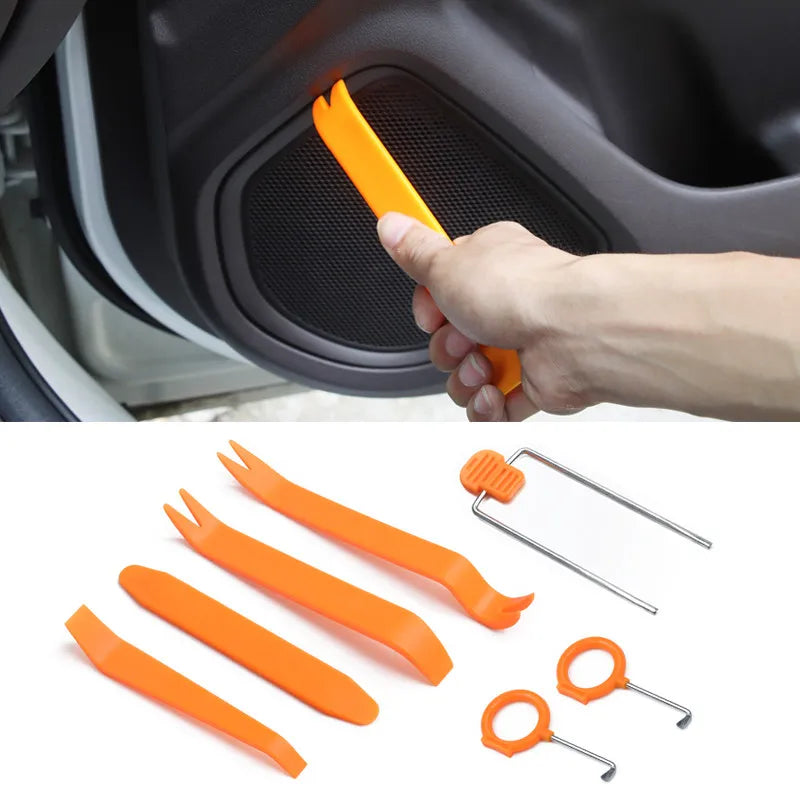 Set Portable Car Panel Removal Tool Kit Nail Puller Radio Audio Door Pry Repair Clip Trim Dash Removal Installer Hand Tool