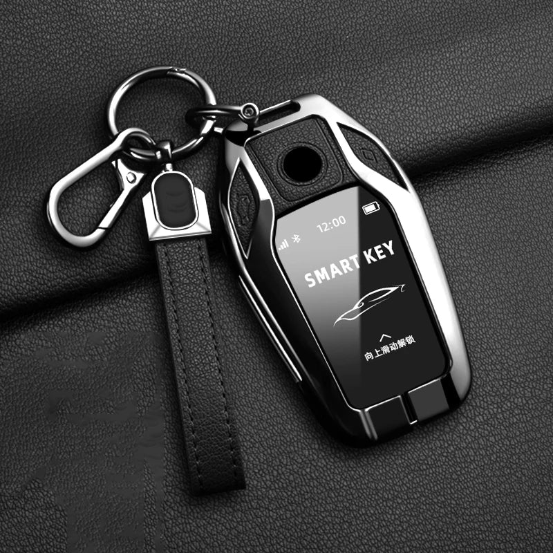 LED Display Metal Car Key Case Holder Shell Cover For BMW 5 7 Series G11 G12 G30 G31 G32 I8 I12 I15 G01 G02 G05 G07 X3 X4 X5 X7