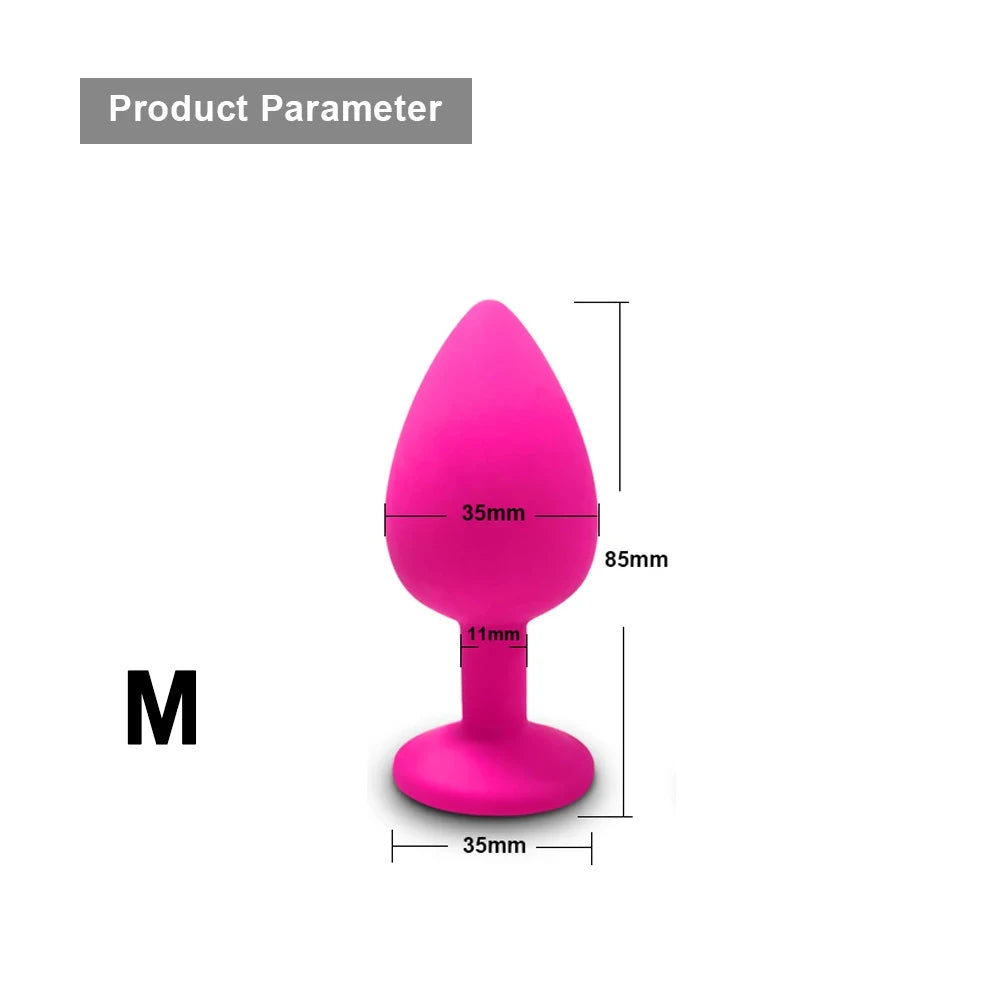 S/M/L Sexy Toys Anal Plug Butt Vibrator Women/Men Soft Silicone Erotic Anal Plug Training Adults Sex Toys for Couple Women Gay