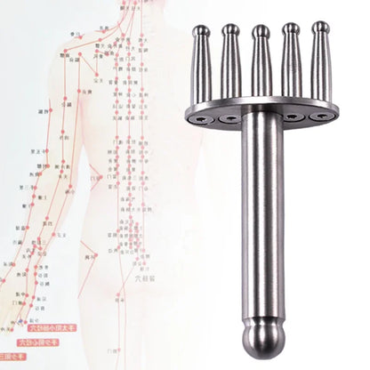 Five-pronged round head Magnetic Fork Magnetic Point Meridian Massage Stick To Dredge Lymphatic Muscle Relaxation