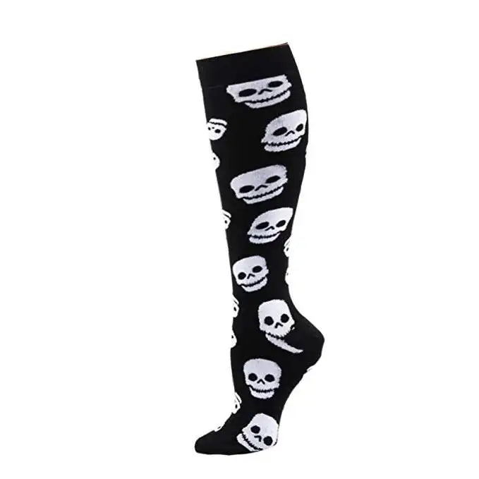 Sport Compression Stockings Funny Pattern Halloween ballon Dot Leg Pressure Running Cycling Multi Color Compress Socks