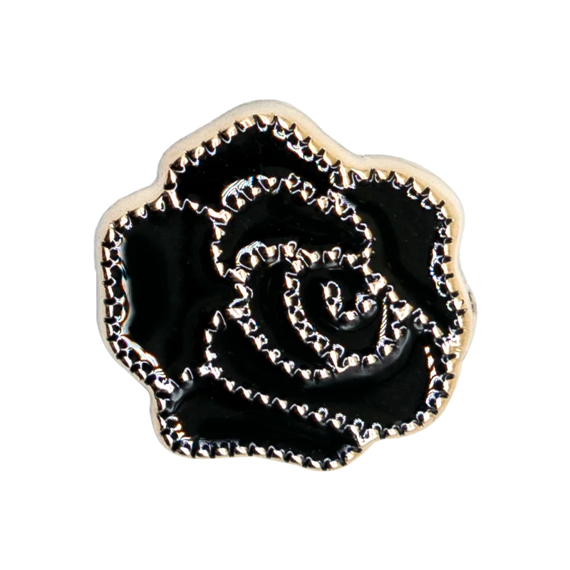 1PCS Black Fashion Acrylic Shoe Charms Accessories Pins for Women Men Clog Decorations Flowers Bow Bag Acrylic Shoe Buckles