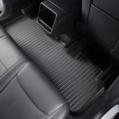 For New Tesla Model Y Launch 2026+ Juniper 2026+ TPE Floor Mats & Cargo Liner, All Weather Trunk Mats Floor Liner Backrest Mats