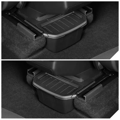 For Tesla Model YL Six Seats 2026 Rear Seat Storage Box Under Air Vent Storage Case Trash Can Organizer Car Interior Accessories