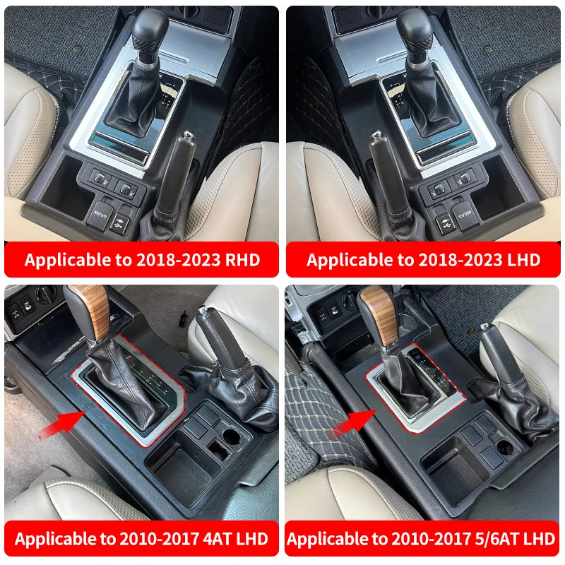Central Console Silicone Protective Cover For Toyota Prado 150 LC150 2010-2023 Interior car Accessories Decoration Black 1pcs
