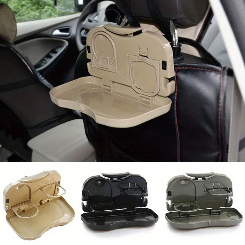 Car Mini Desk Handle Table Seat Back Holder Folding Meal Tray Drink Cup Coffee Stand Storage Case Off Road 4x4 Auto Accessories