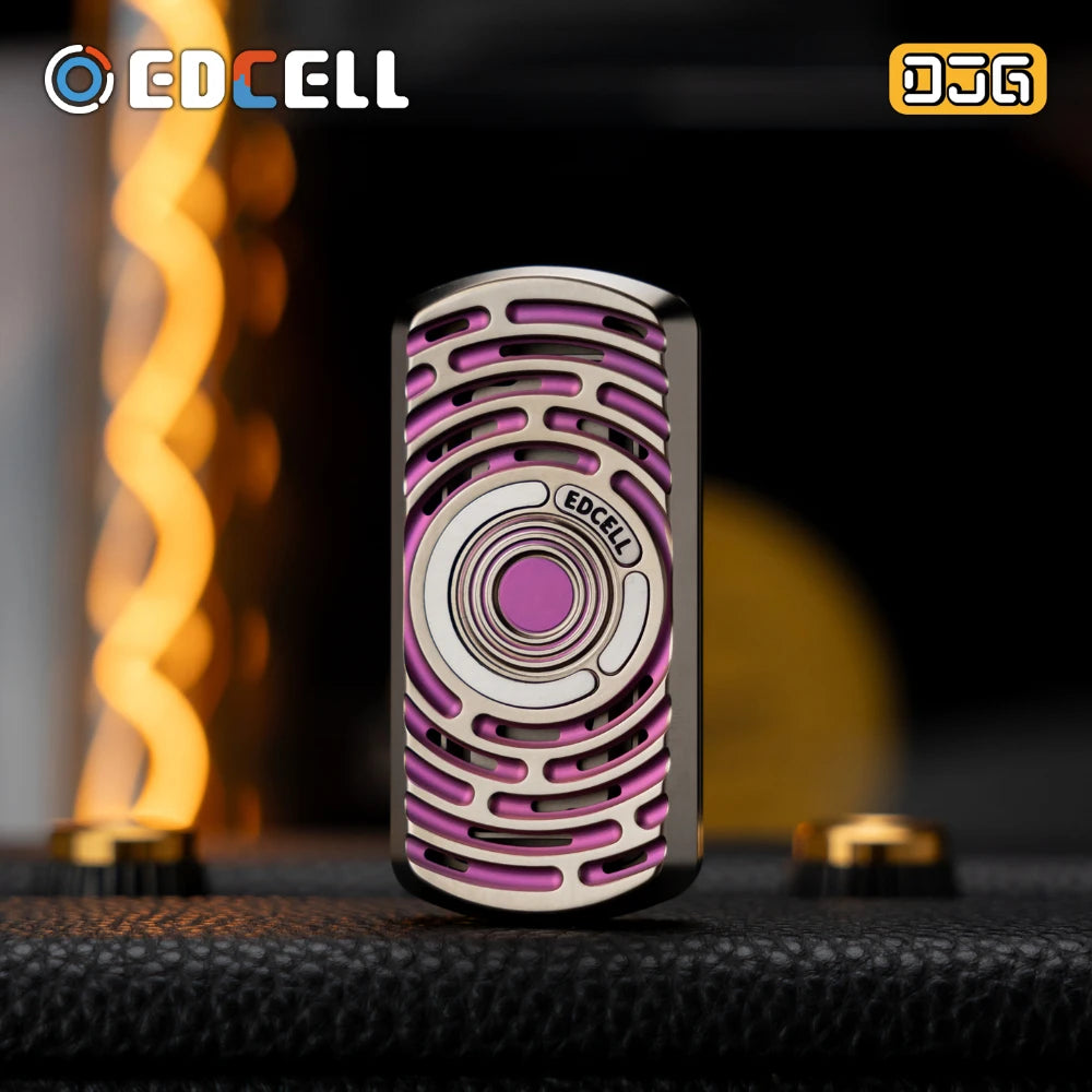 DJG & EDCELL Dexjelly Tuning Fork Poker Push Slider Anodic Oxidation Of Titanium Slider Fidget Stress Toys