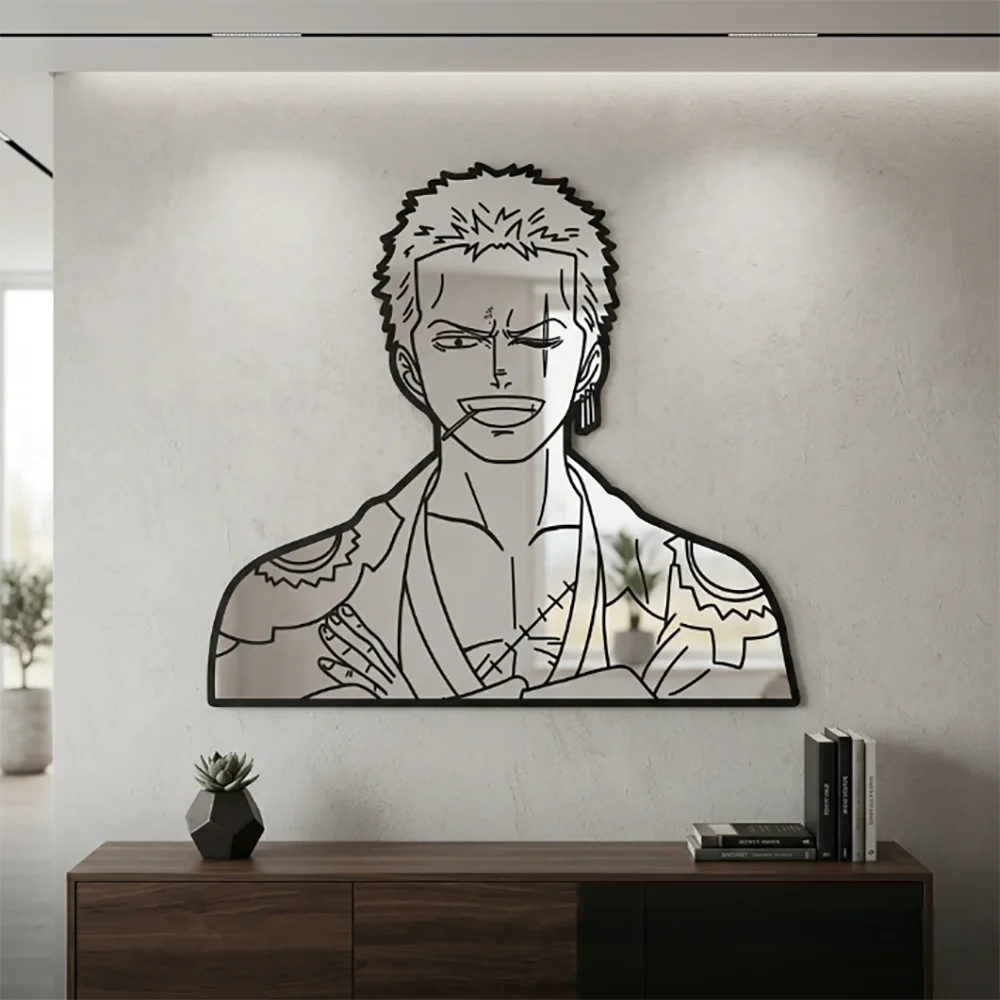 Dragon Ball Classic Prince Vegeta Anime Mirror Anime Line Drawing Mirror Stylish Otaku Vanity Mirror for Dragon Ball Lovers