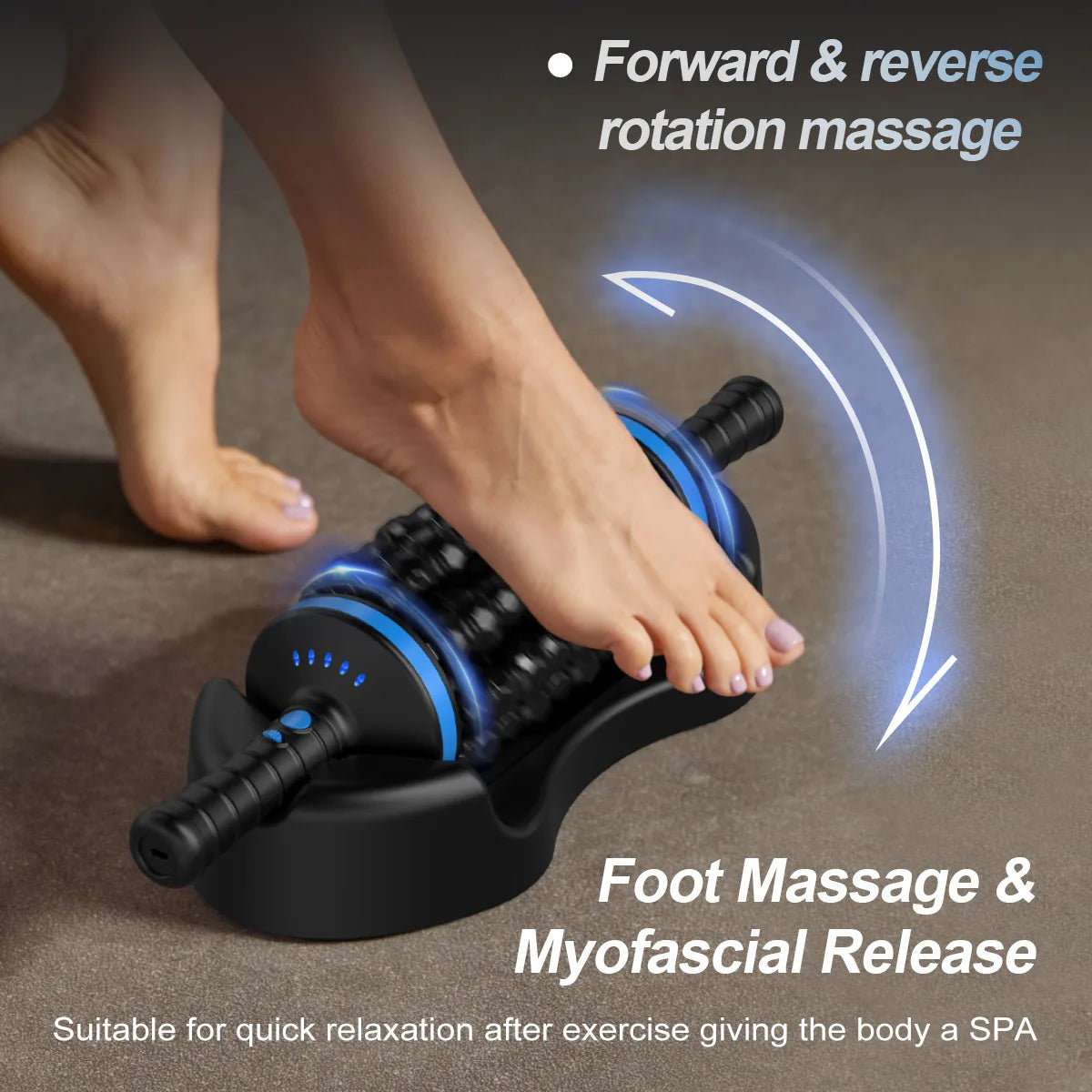 Cordless Roller Body Massage 360 Rolling Percussive Relief Muscle Relax Stress Massager Rechargeable Vibrators Fitness Shaping
