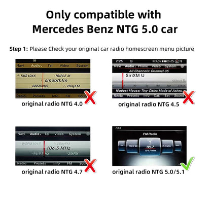 Wireless CarPlay Android Auto Decoder Box CarPlay Interface For Mercedes Benz GLE GLS CLS NTG 5.0 5.1 COMAND System 2014-2017