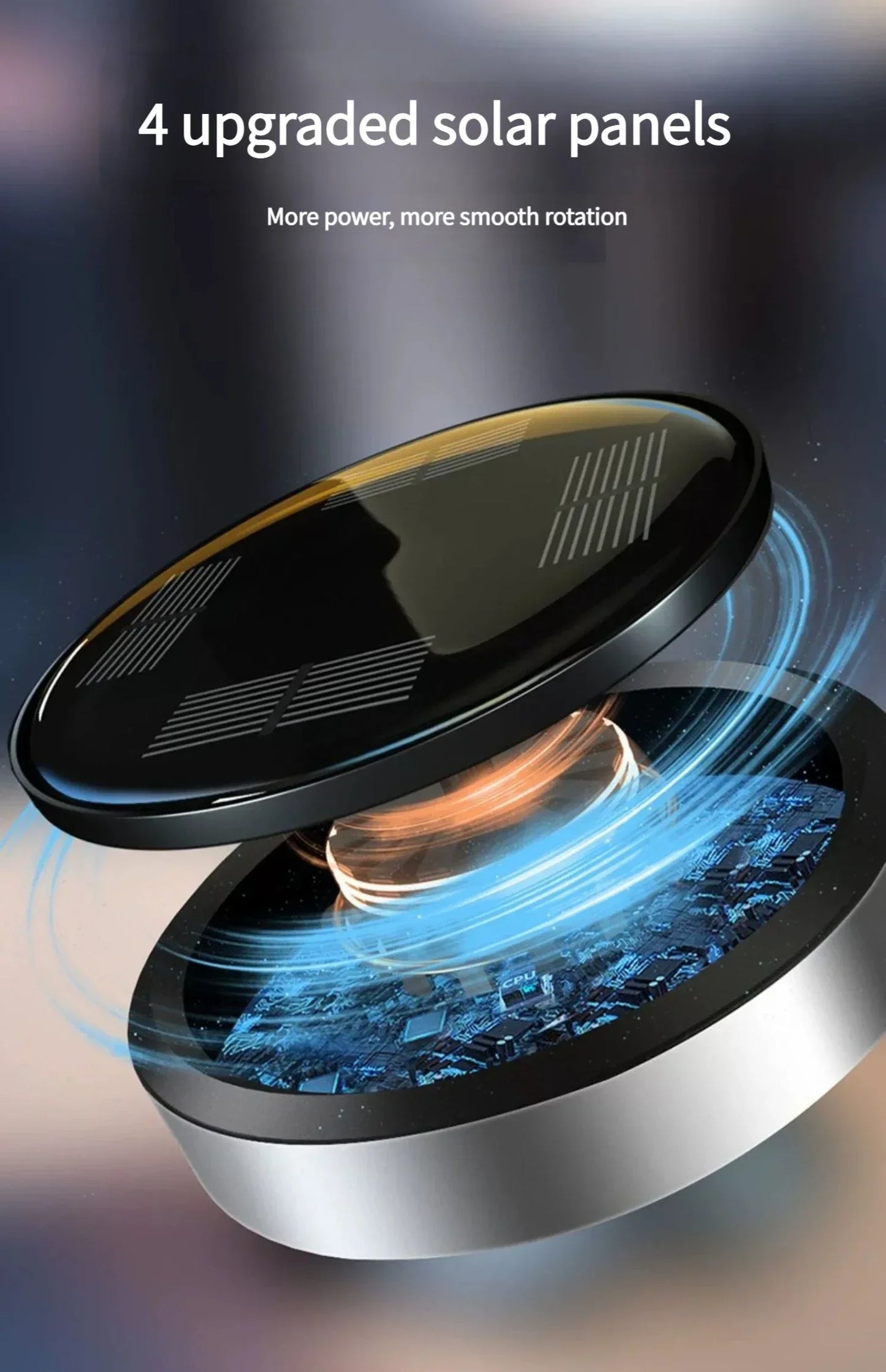Car Air Solar Helicopter Decoration Alloy Propeller Rotating Auto Flavoring Perfume Diffuser Car Interior Accessories
