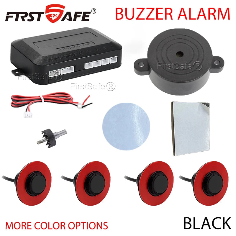 4x16.5mm Flat Parking Sensor Front Rear Universal Reverse Radar Buzzer Sound Alarm Easy Install Auto Safety Vehicle Accessories