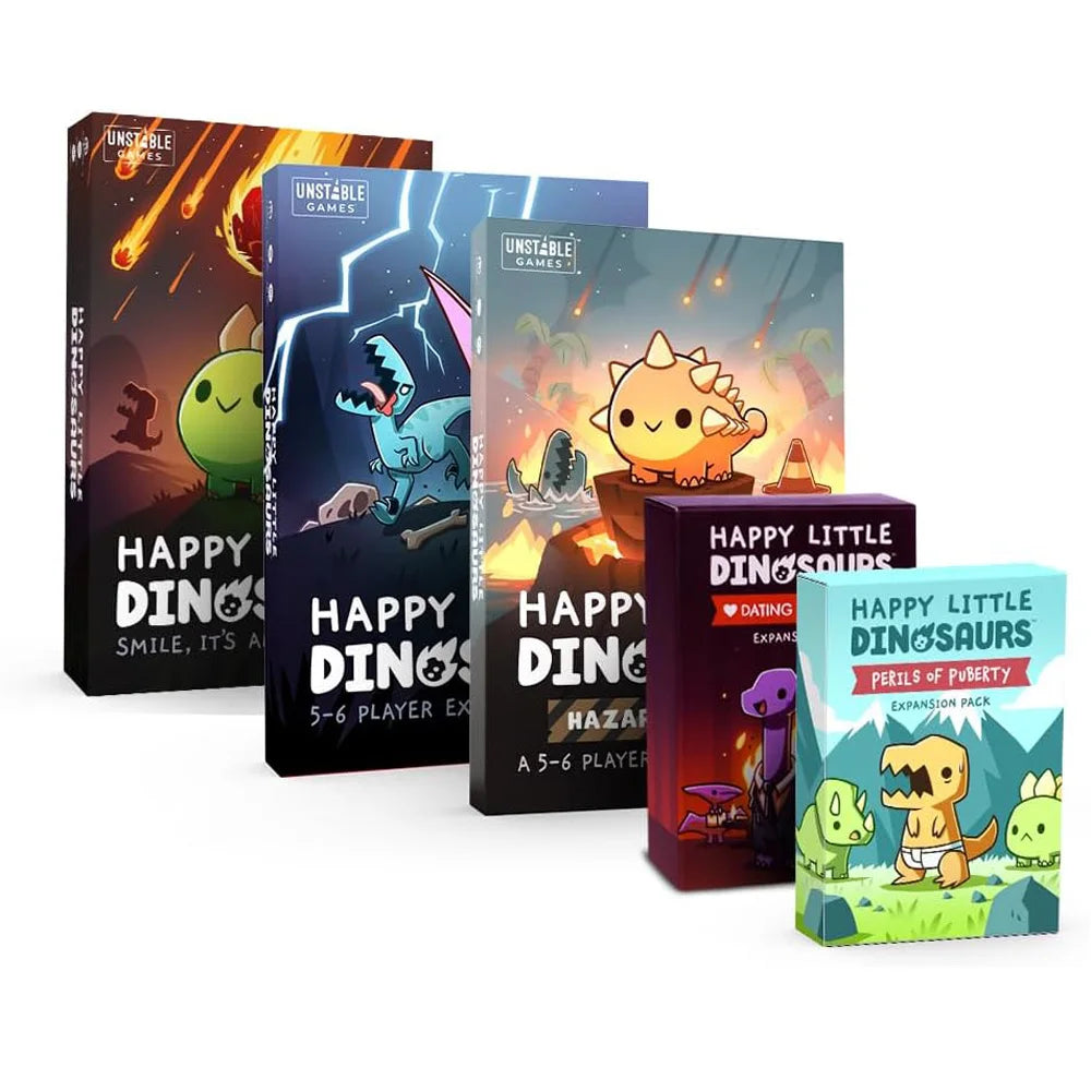 Unstable Games Happy Little Dinosaurs Board Game Funny Unicorns Card Game Family Board Games for 2-4 Players