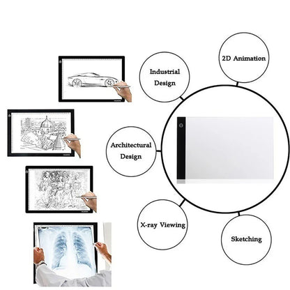 Diamond Painting Drawing Light Board LED Graphic Pad Light Box Tracing Copy Board A3 A4 A5 Electronic Art light table for drawin