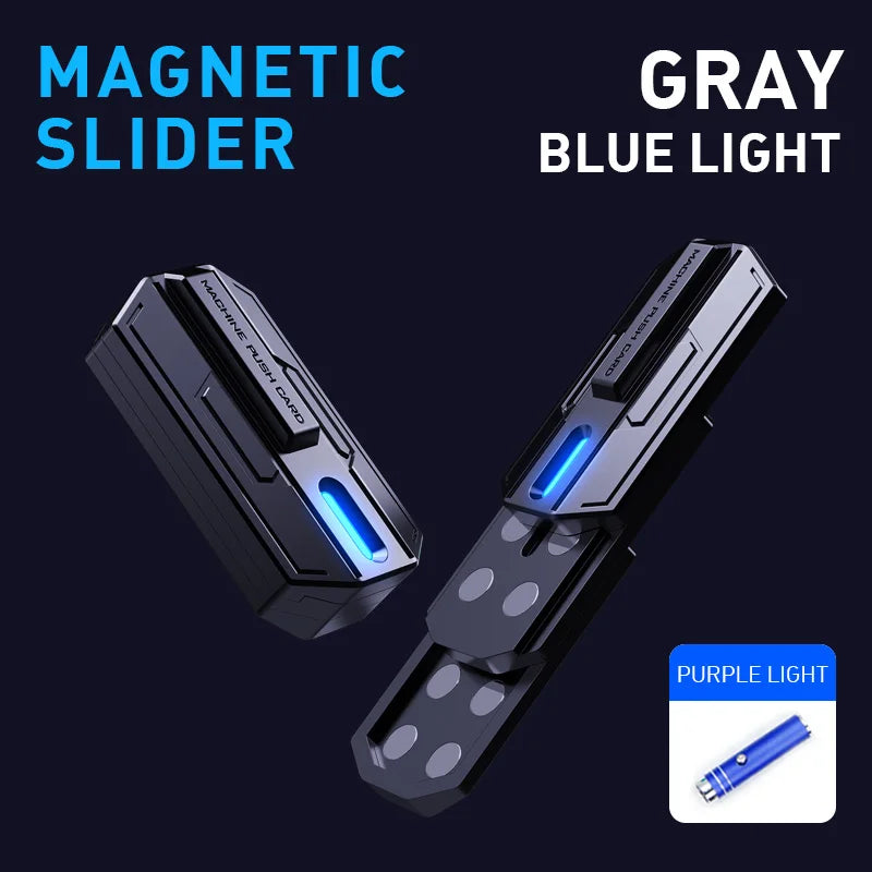 Magnetic Push Slider 3-Stage Strong Strength Metal EDC Hand Spinner Fidget Toys Autism Sensory Toys ADHD Anxiety Stress Relief