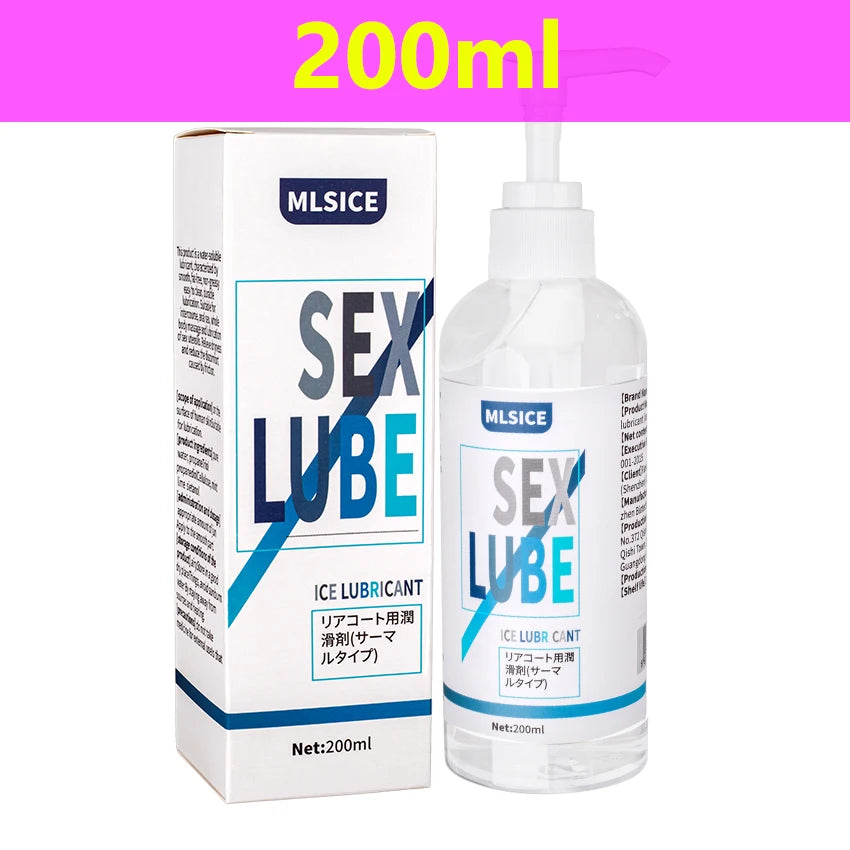 Sex Lube Anal Lubricant Water-based Semen Hot Ice Lubricants Women Lubrication Session Vagina Adult Gay Intimate Gel Toy SexShop
