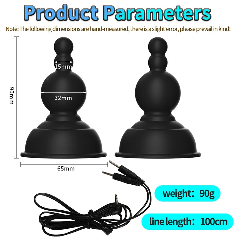 Electric Shock Nipple Sucker Clamps Electro Stimulator Adult Stimulator BDSM Sex Toys For Women Couples Female