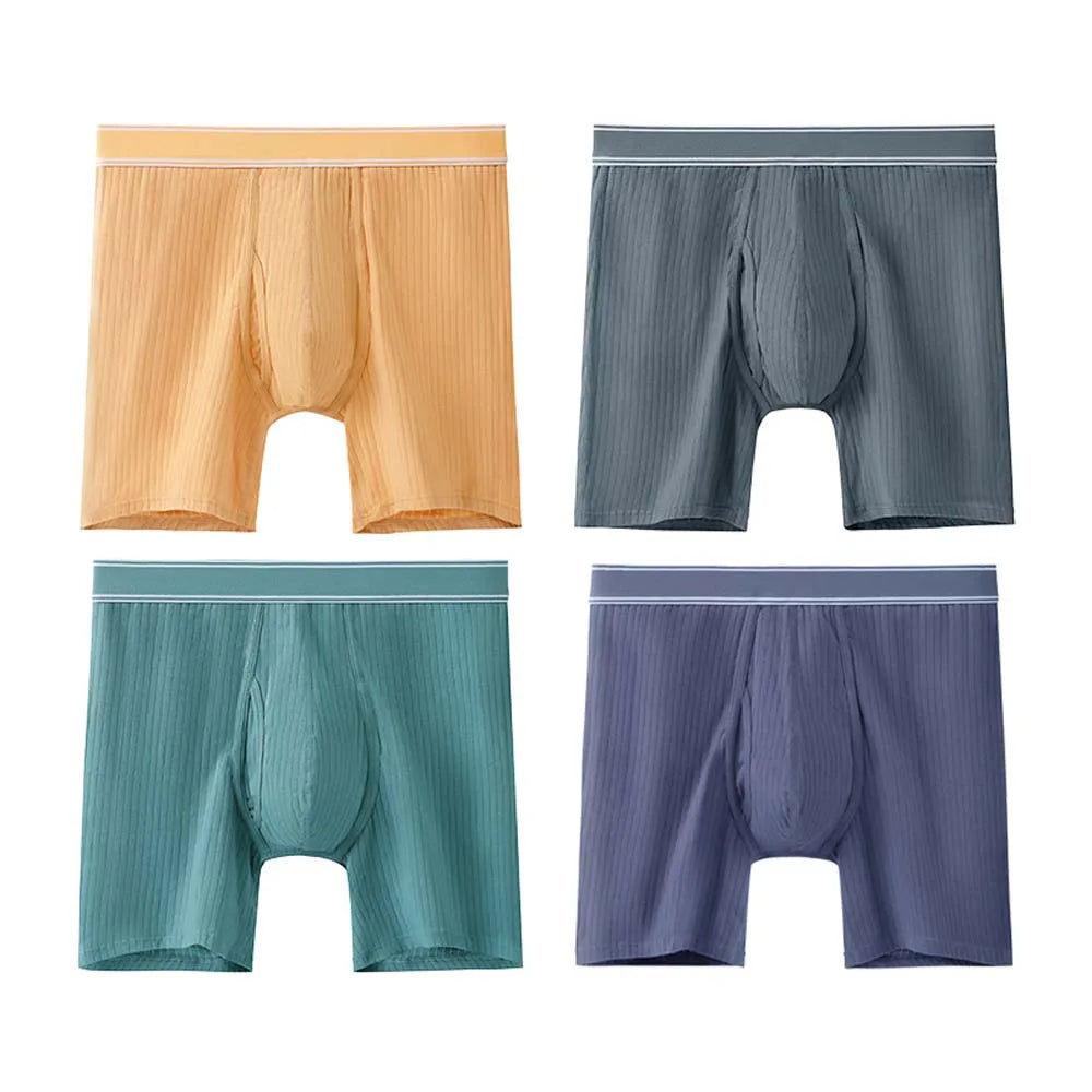3/4Pcs Boxer man Comfortable Men's briefs Long Boxers For Man Underwear 3D Cutting U Pouch Design Men's underpants