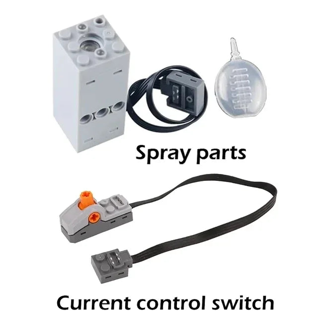 DIY Building Blocks Technical Motor Sprayer Electric Exhaust Modified Motor For High-Tech Train Car Parts Compatible with Legoed