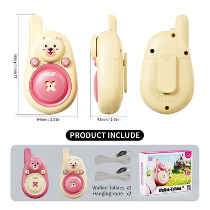 Remote Intercom 2pcs Walkie Talkies Radio Transmitter For Kids Remote Wireless Transmitter Page Cartoon Toys
