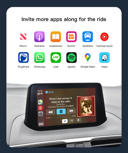 Wired or Wireless carplay Android auto type-c Adapter For Retrofit Mazda 2 3 6 CX3 CX5 CX8 CX9 MX5 USB HUB unit TK78669U0C Kit