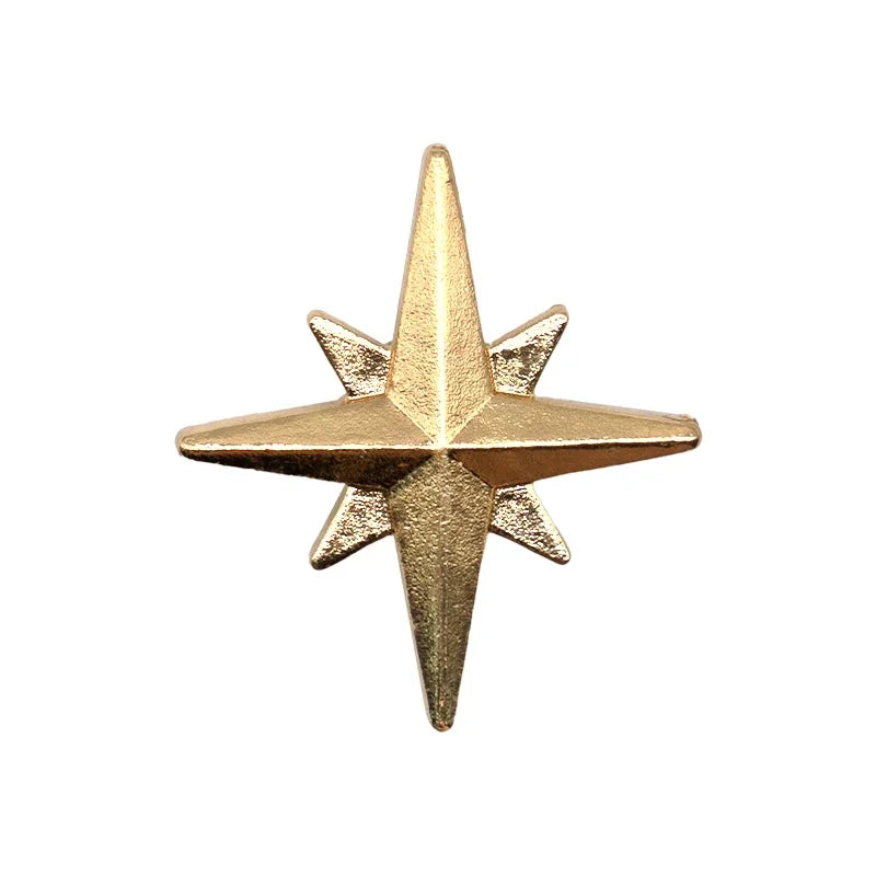 1pcs Designer Golden Crown Metal Shoe Charms Sea Star Shell Luxury Decorations for Shoe Accessorie Heart Pins for Women Girls