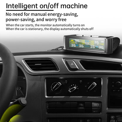 Solar Wireless TPMS Car Tire Tyre Pressure Monitor Monitoring System with 6 External Sensors