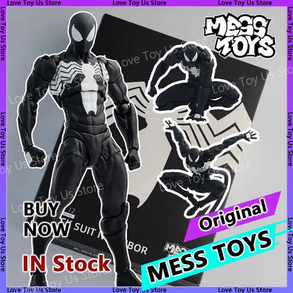 Original Mess Toys Spider Man Symbiote Black Suit Neighbor Scarlet Spider Spiderman Messtoys Anime Action Figure Gifts Toys