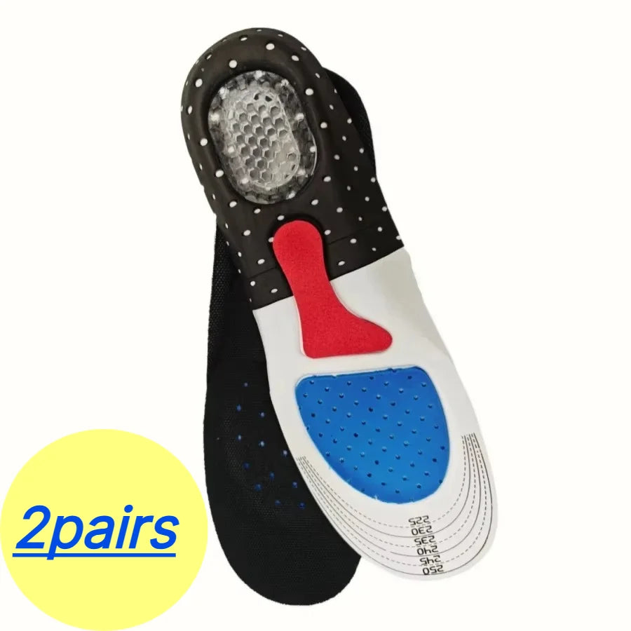 Orthopedic Insoles Memory Foam Cushion Gel Insole Silicone Arch Support Pads Sport Shoe Pad Soft Running Insert