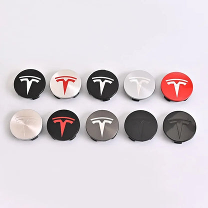 for Tesla Model Y X S Original Auto Accessories 4pcs/set 56mm Tesla Model 3 Model Y Original Covers Hub Caps Wheel Center Caps