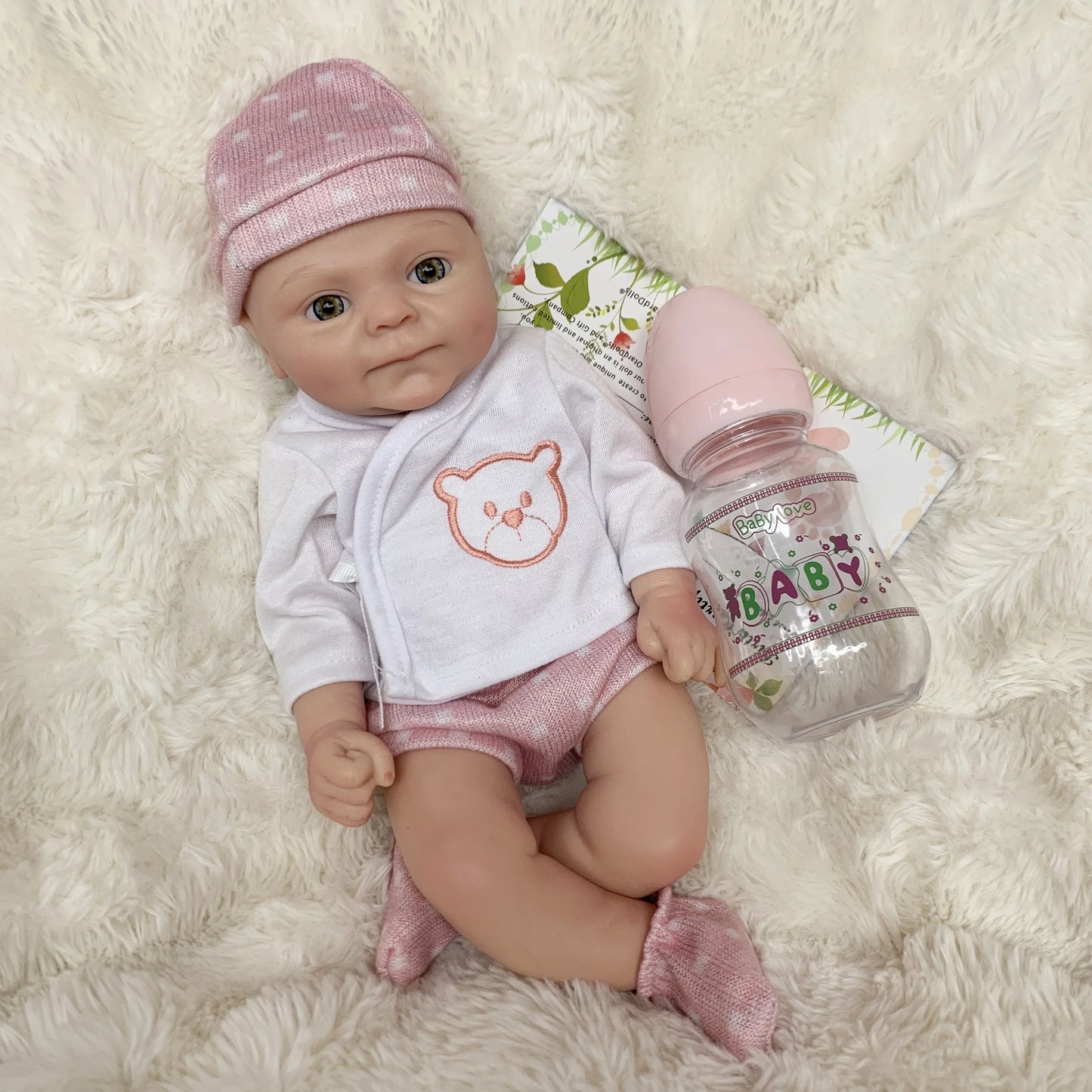 1pc 13 Inch Silicone Doll Cute Bebe Newborn Baby Soft Solid Silicone Girl&Boy For Birthday Gifts
