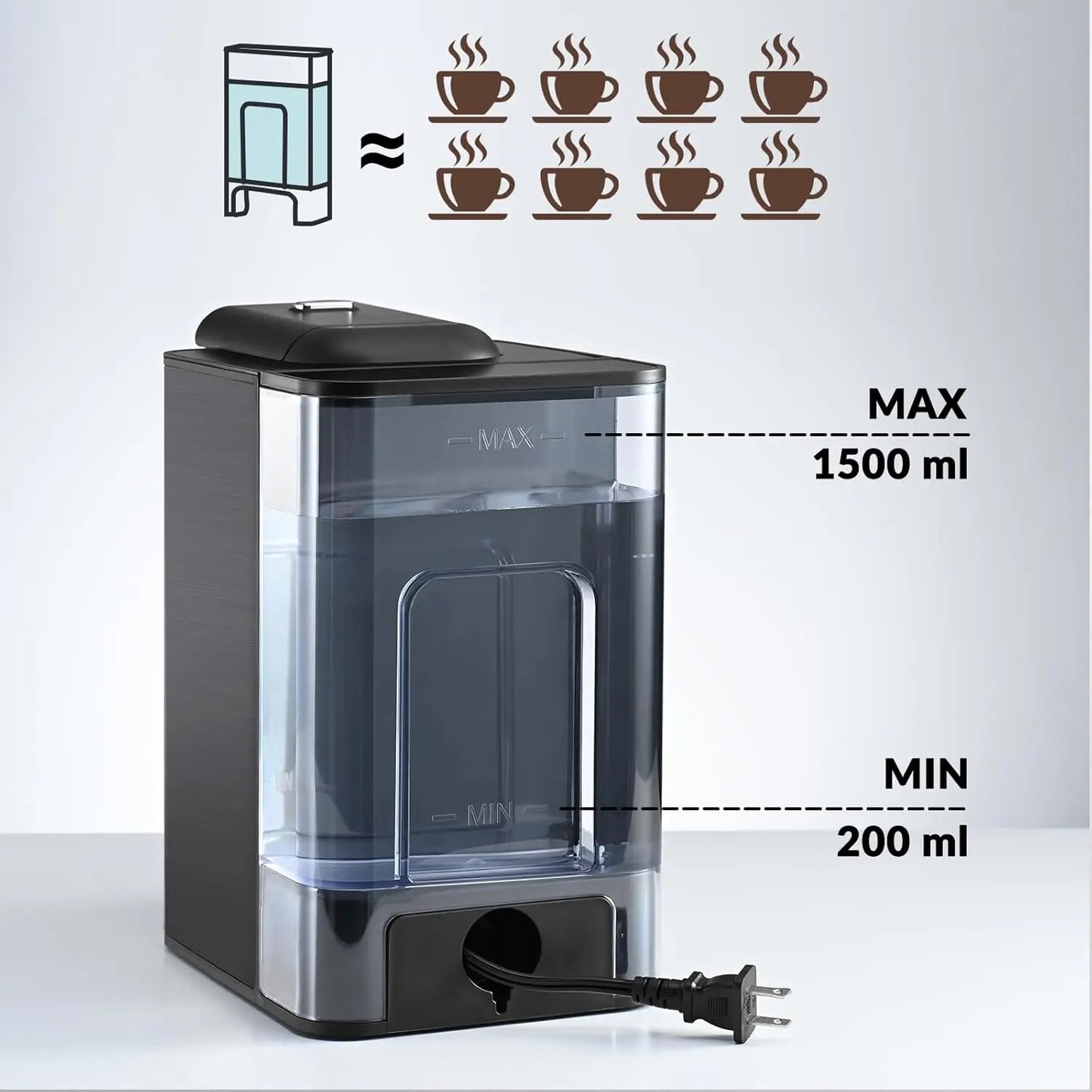 Coffee Maker 3 in 1 Single Serve Coffee Machine, Compatible with K cup Capsules, Instant Coffee Pot, Tea maker, 6,8,10 Oz Cup