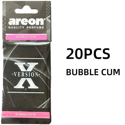 areon 5/20pcs BUBBLE CUM Scent Car Air Freshener, Natural Tea-Scented Paper, Car-Mounted Hanging Type, Car Interior Accessories