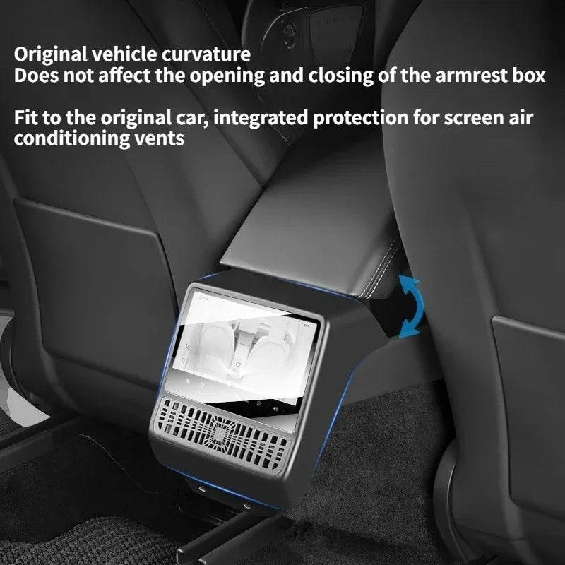 Rear Screen Tempered Film Protective Cover for Tesla Model Y Juniper Model 3 Highland 2025 Rear Air Vent Cover Car Accessories