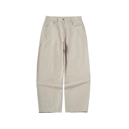 Custom LOGO Men's Scimitar Cargo Pants 2025 Winter 100% Cotton American Vintage BoxyFit Slacks