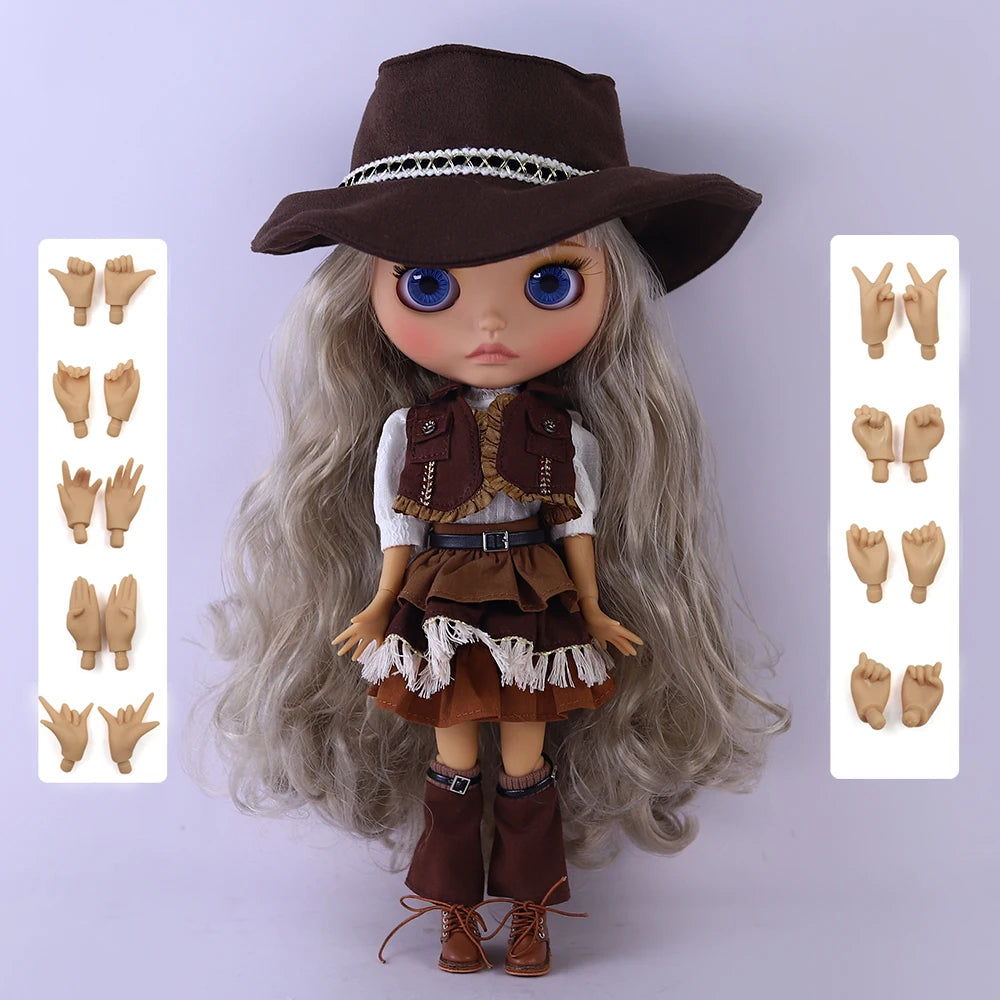 ICY DBS Blyth Doll 1/6 Joint 30cm tan Skin Matte Face Girl Set Doll BJD Toy Gift