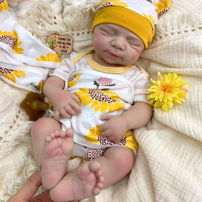 20Inch Open Mouth Pascale Full Soft Body Silicone Reborn Baby Lifelike Skin Veins Doll Anatomically Correct for Gift