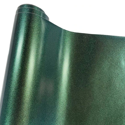 Premium Sparkle Metallic Chameleon Vinyl Wrap Film Roll Green to Gold Adhesive Decal Vehicle Car Wrapping with Air Release