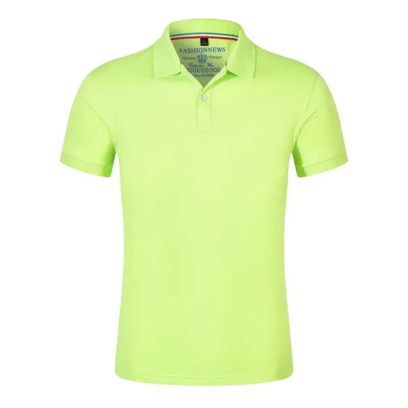 Top Quality Summer Short Sleeve Solid Classic Polo Shirts Custom Printed Design Photo Logo For Business Staff Company Uniform