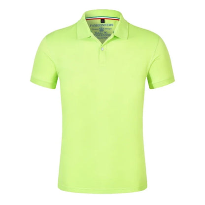 Top Quality Summer Short Sleeve Solid Classic Polo Shirts Custom Printed Design Photo Logo For Business Staff Company Uniform