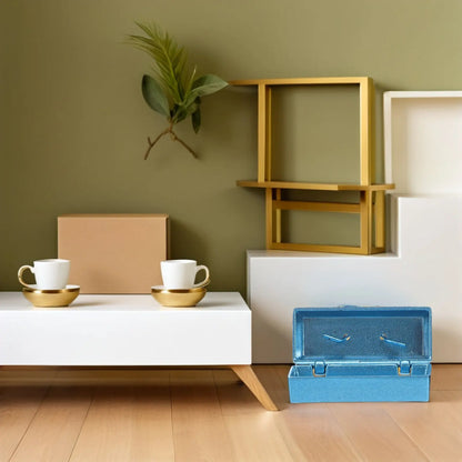 5Pcs Mini Toolbox Tin Miniature Dollhouse Furniture Mini House Scene Accessories Miniature Tool Case Decorative Tiny Hardware