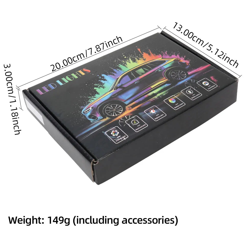 Sound Control Pickup Light Dynamic Gradient RGB Ambient Light Universal Car Air Vent Dashboard Ornament LED Interior Decor Light