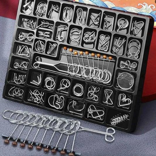 Disentanglement Iron Link Unlock Interlock Game Metal Puzzles Brain Teasers Iq Test For Adults And Children Educational Toys
