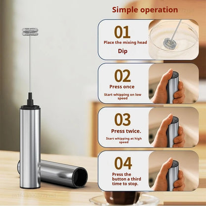 Electric Milk Frother Household 3 Speeds Rechargeable Coffee Blender Covered Storage for Drink Coffee Cooking Tool Kitchen Mixer