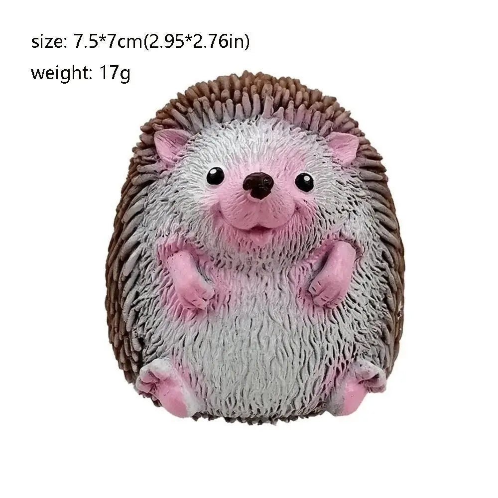 Kawaii Animals Cartoon Hedgehog Decompression Toys TPR Quick Rebound Squeeze Toys Fidget Toys Kids Fun Kids