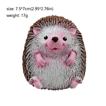 Kawaii Animals Cartoon Hedgehog Decompression Toys TPR Quick Rebound Squeeze Toys Fidget Toys Kids Fun Kids