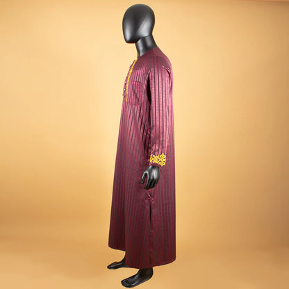 Muslim Jubba for Men Quality Thobe Tailor Made Single Breasted Loose Casual Style Long Robe for Event Wedding TA2014001