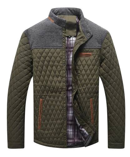 Men's Jackets Casual Coat Diamond Quilted Puffer Down Lightweight Casual Button Down High Quality Overshirt Us Size