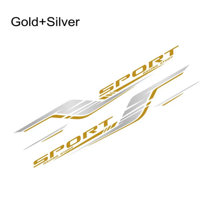 2PCS Long Stripes Car Decal Left and Right Side Personalized Waterproof Vinyl Tuning Stickers For Auto Body Decor Accessories